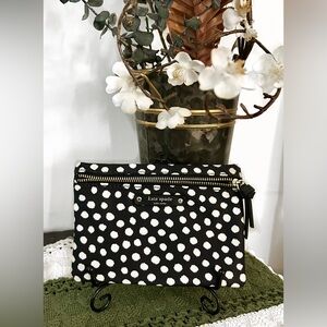 Kate Spade Black and White Dotted Wristlet *NWOT